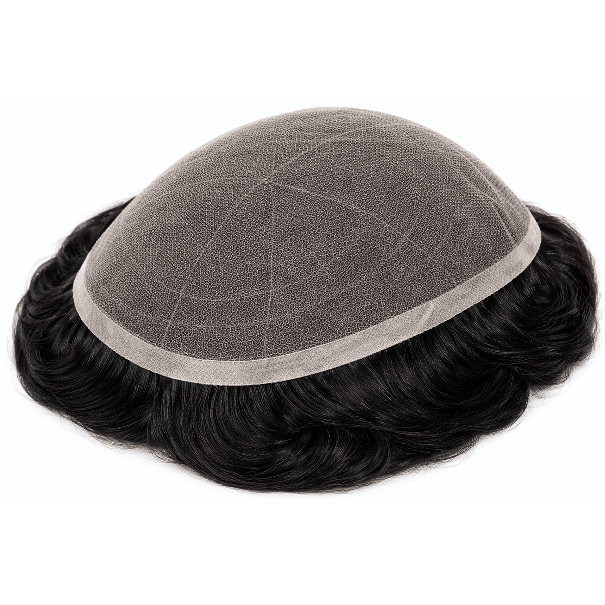 Toupees/Hairpiece, WNE-101, Full French Lace, 100 % High Quality Remy Human Hair for Men Size of Base = 8"X10"