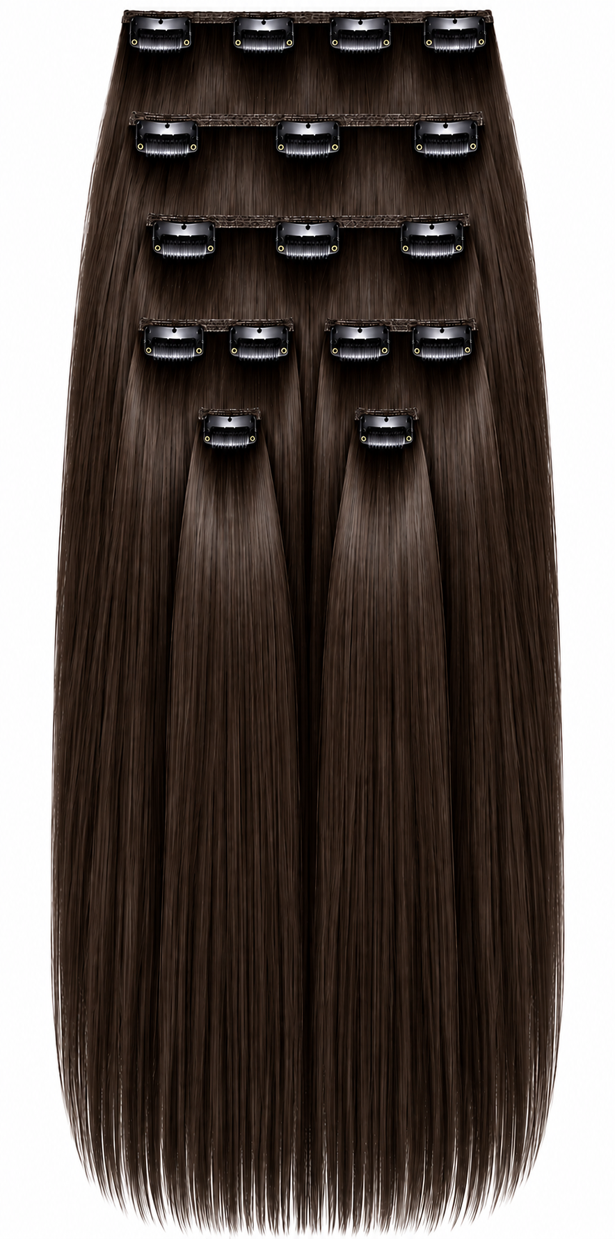 16" Clip-In Human Hair Extensions – Grade 8A Virgin Human Hair, Weight=100 GRAMS