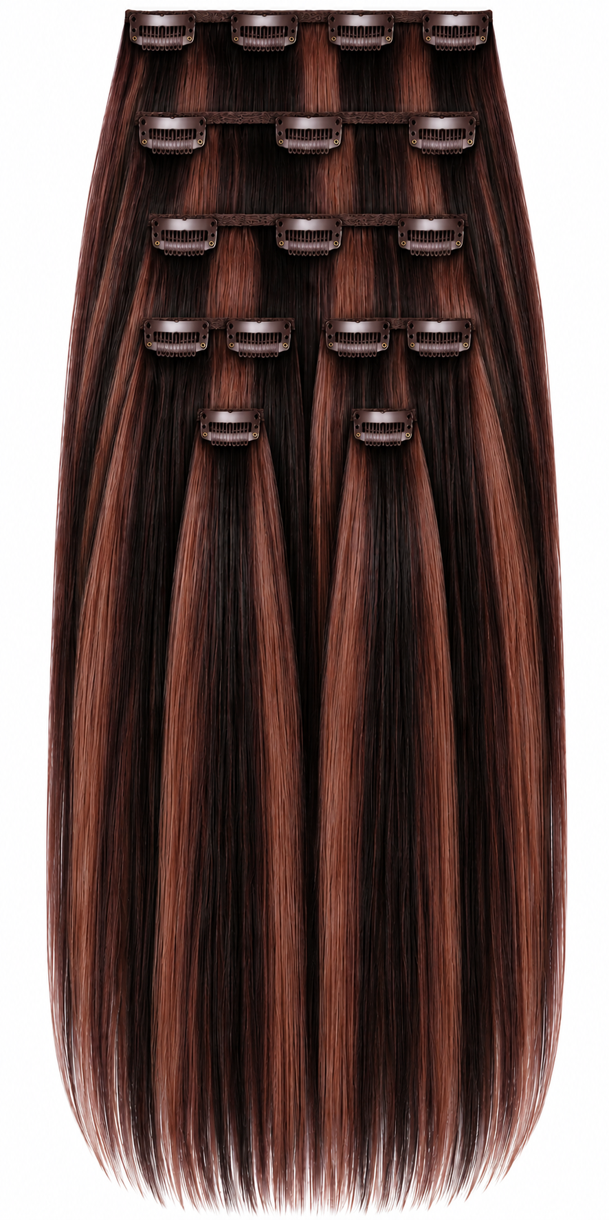 16" Clip-In Human Hair Extensions – Grade 8A Virgin Human Hair, Weight=120 GRAMS
