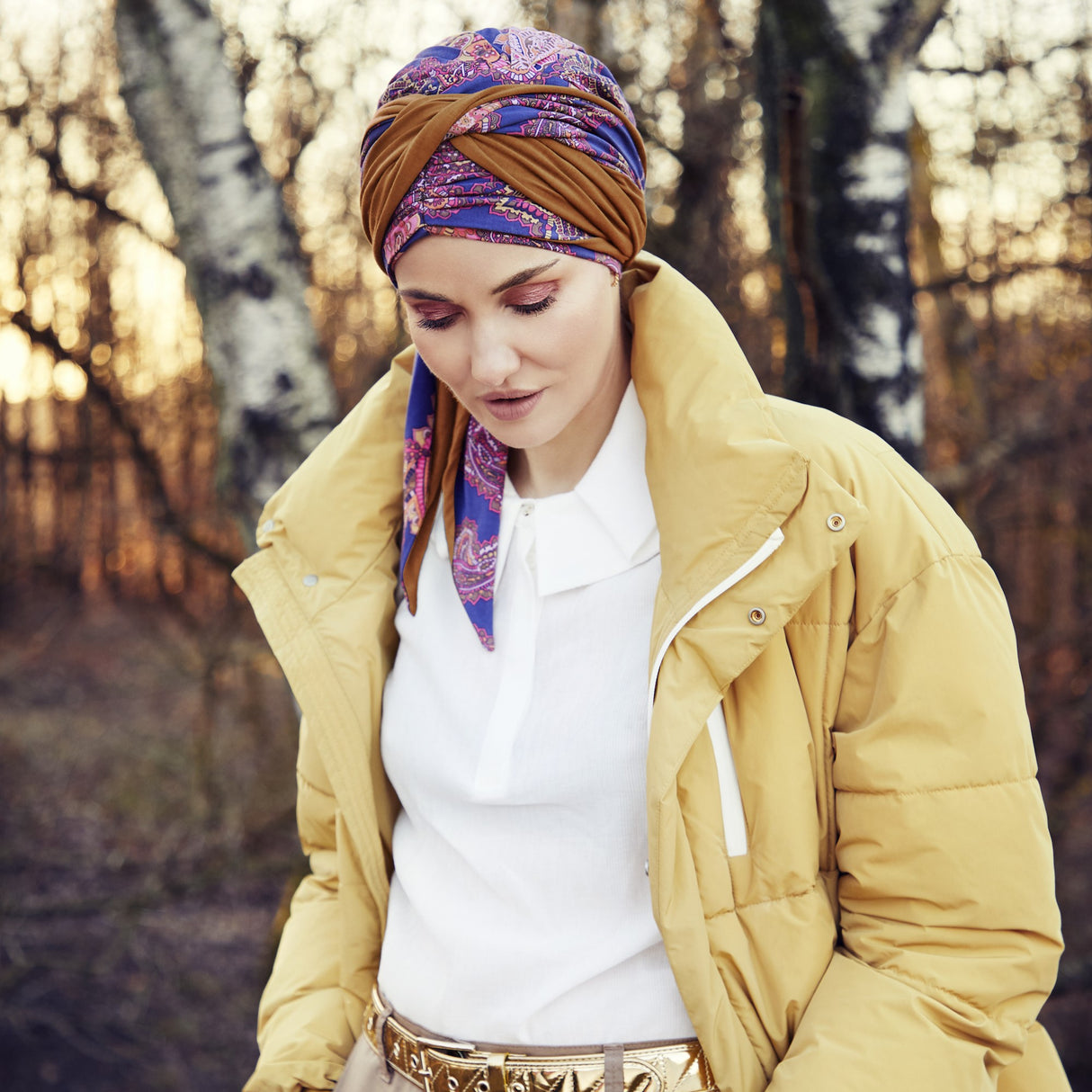 Belisa Printed Turban With Ribbons 1532