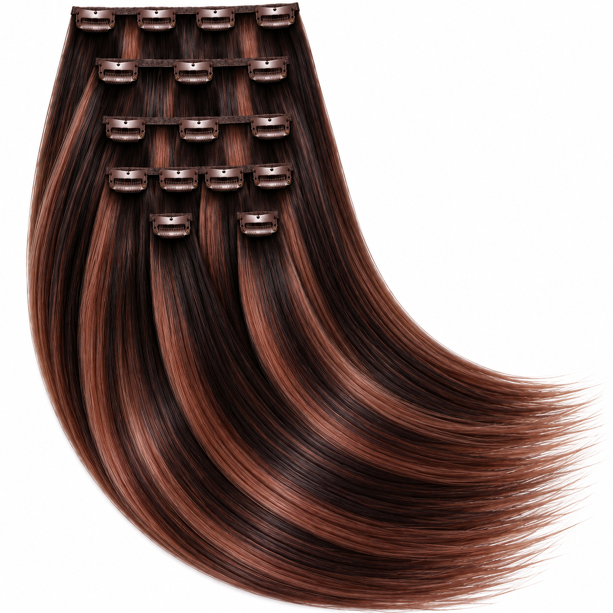 16" Clip-In Human Hair Extensions – Grade 8A Virgin Human Hair, Weight=120 GRAMS
