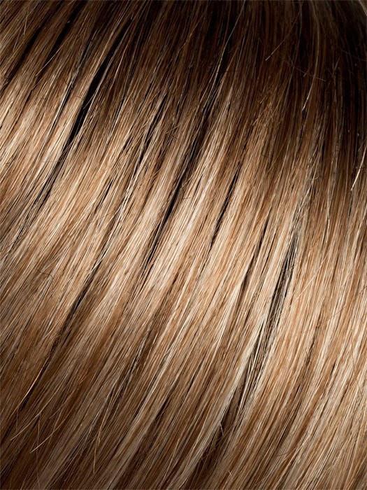 DARK SAND ROOTED 14.24.8 | Light Brown base with Lighest Ash Brown and Medium Honey Blonde blend