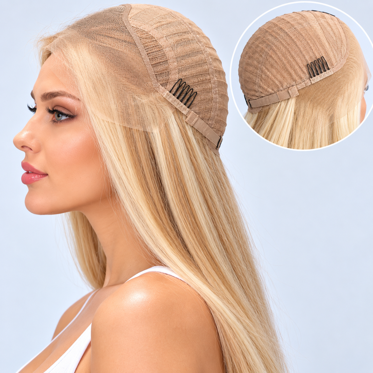 RICA – 20” Virgin Human Hair Swiss Lace Front Wig