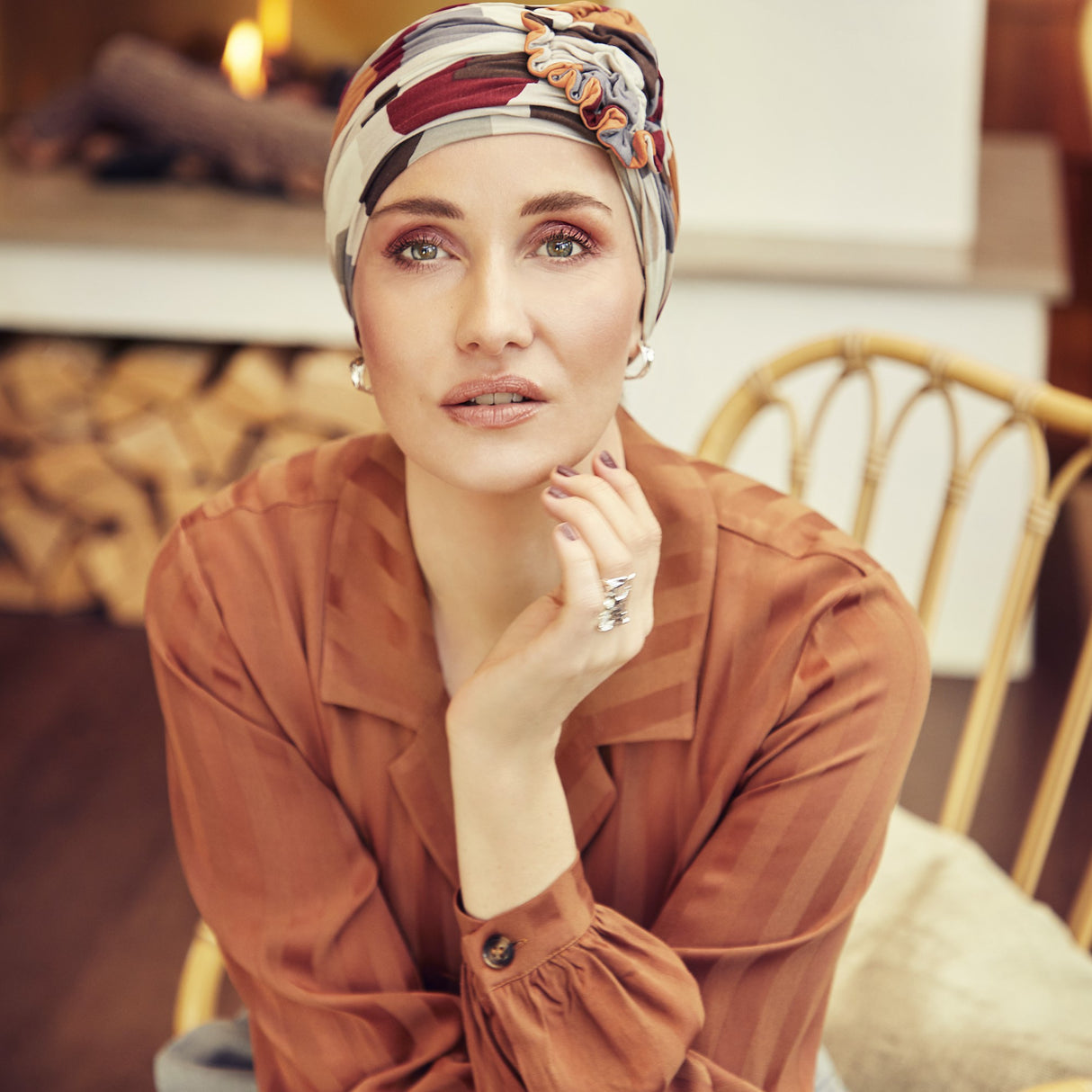 Lotus Printed Turban 1008