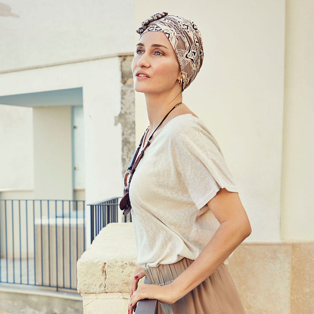 Lotus Printed Turban 1008