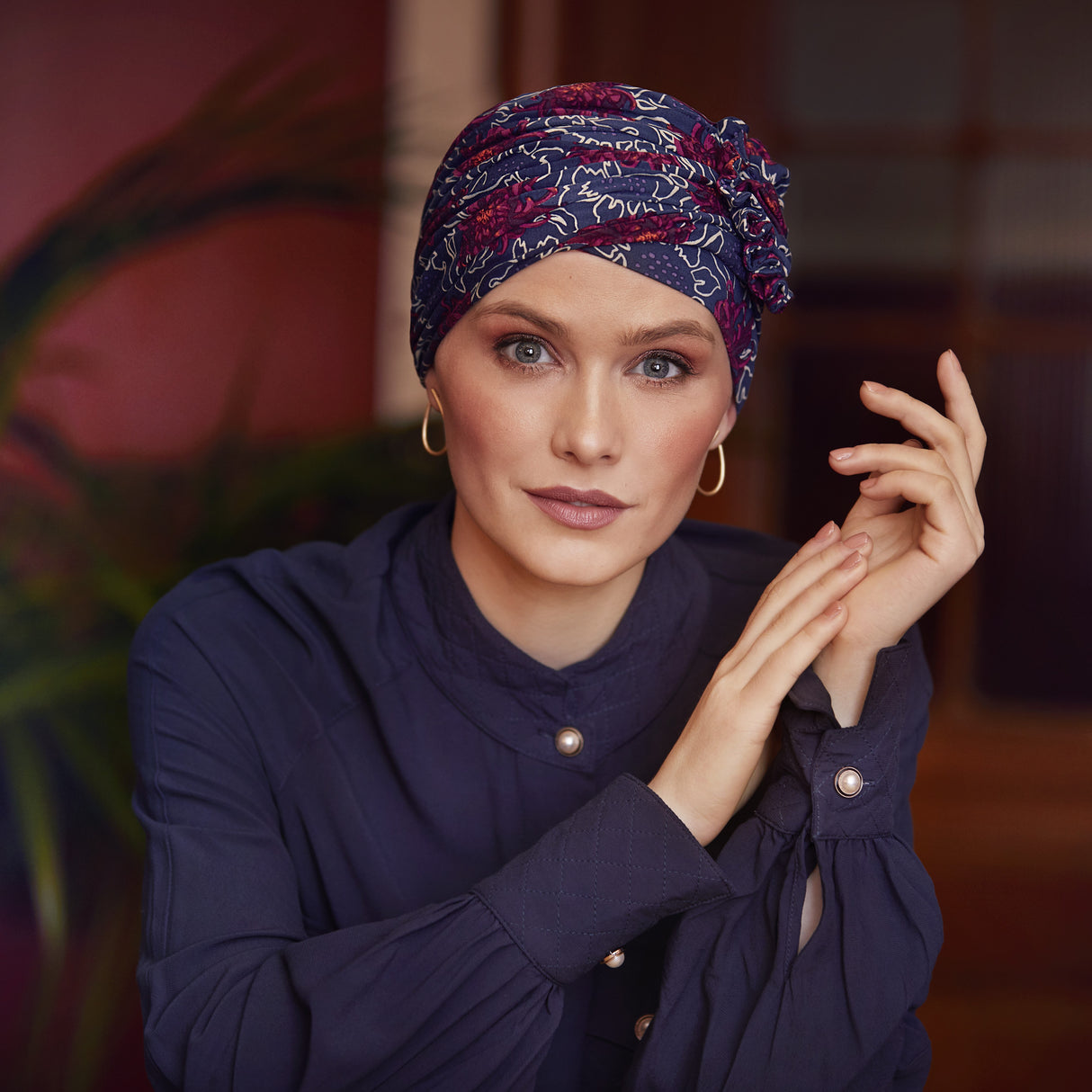 Lotus Printed Turban 1008