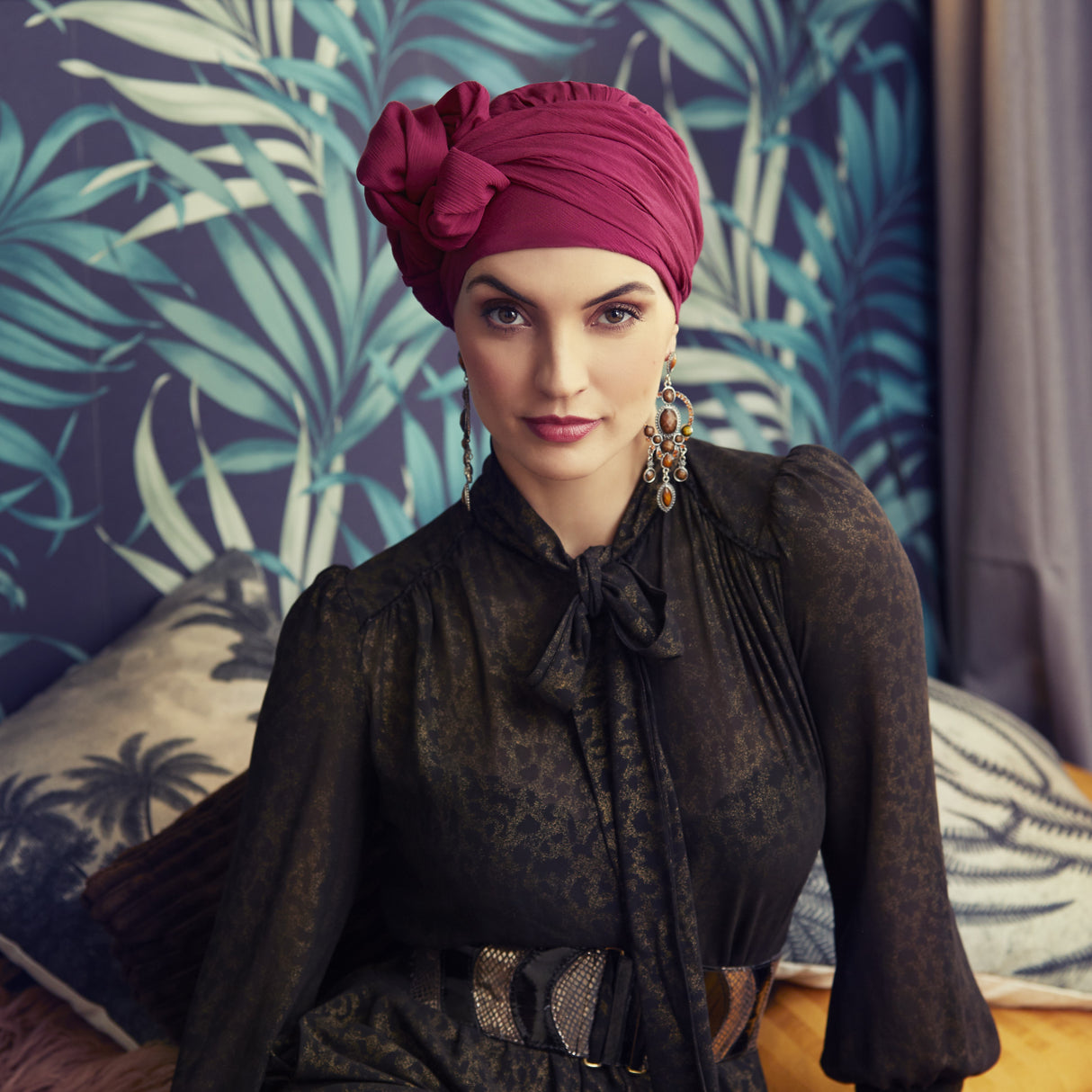 Sapphire Boho Turban Set 3009