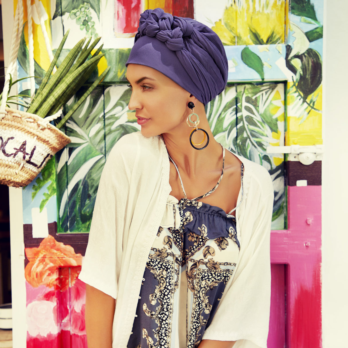 Sapphire Boho Turban Set 3009