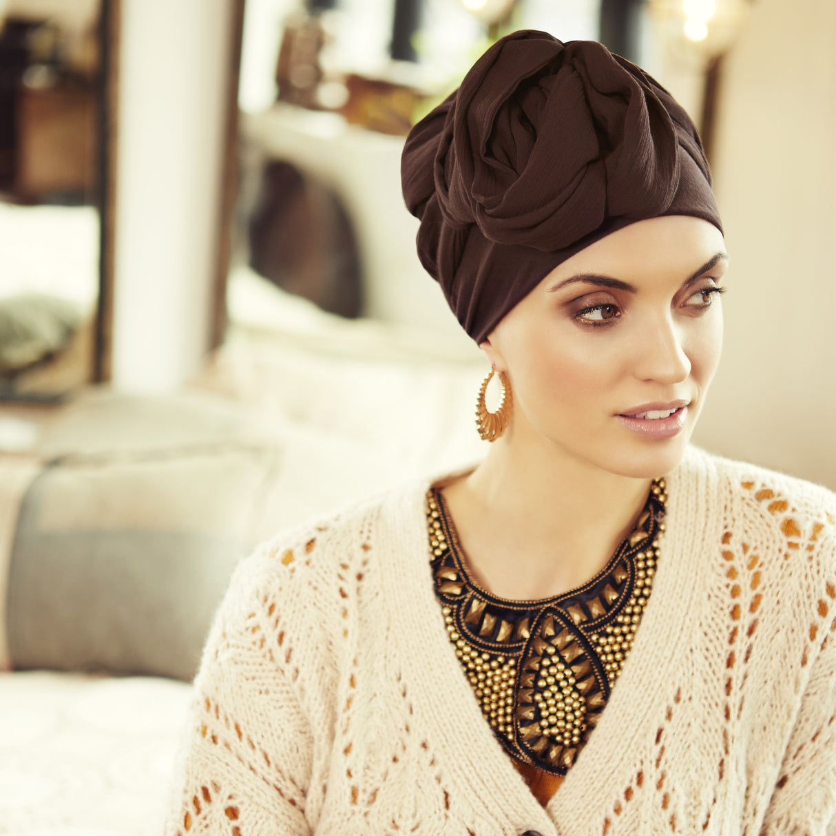 Sapphire Boho Turban Set 3009