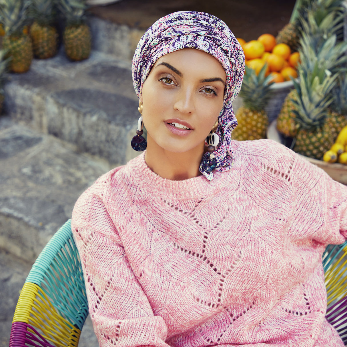 Sapphire Boho Turban Set 3009