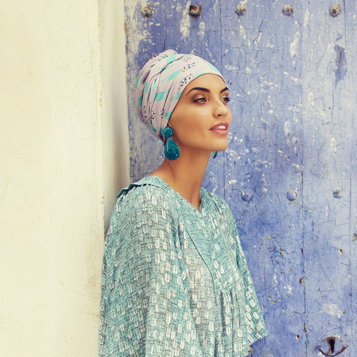 Sapphire Boho Turban Set 3001