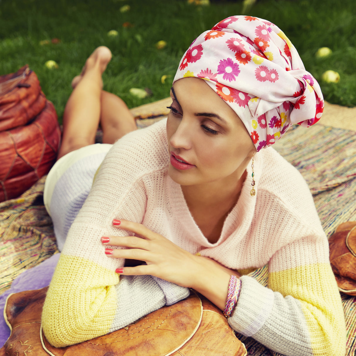 Sapphire Boho Turban Set 3009