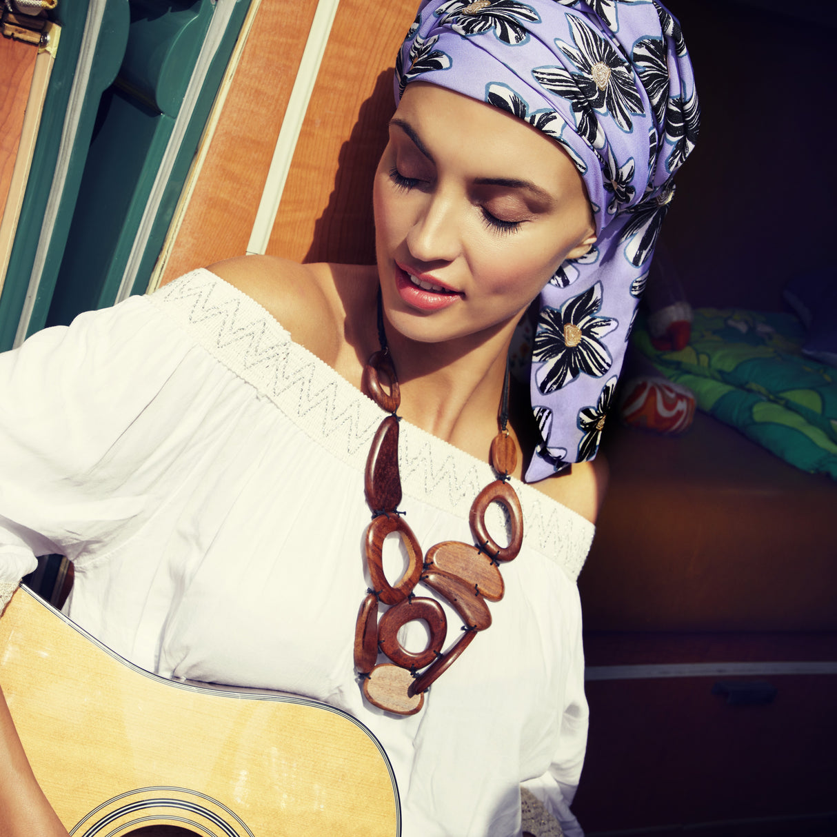 Sapphire Boho Turban Set 3009