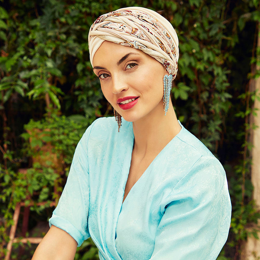 Scarlett Boho Printed Turban Set 3031