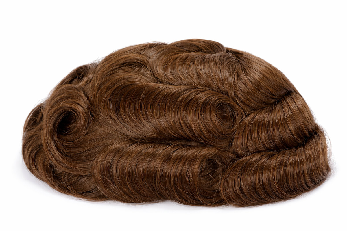 Toupees/Hairpiece, WNE-101, Full French Lace, 100 % High Quality Remy Human Hair for Men, Base Size = 8"X10"