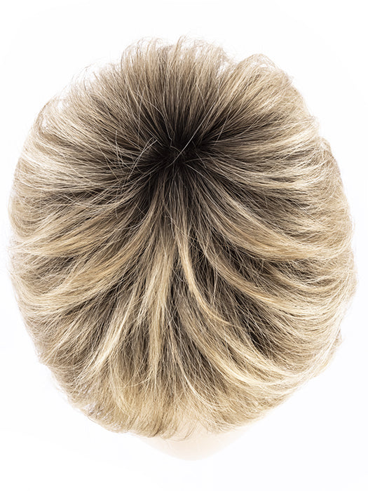 CHAMPAGNE SHADED 24.23.14 | Lightest Ash Blonde, Medium Ash Blonde with Light Golden Blonde blend with dark shaded roots