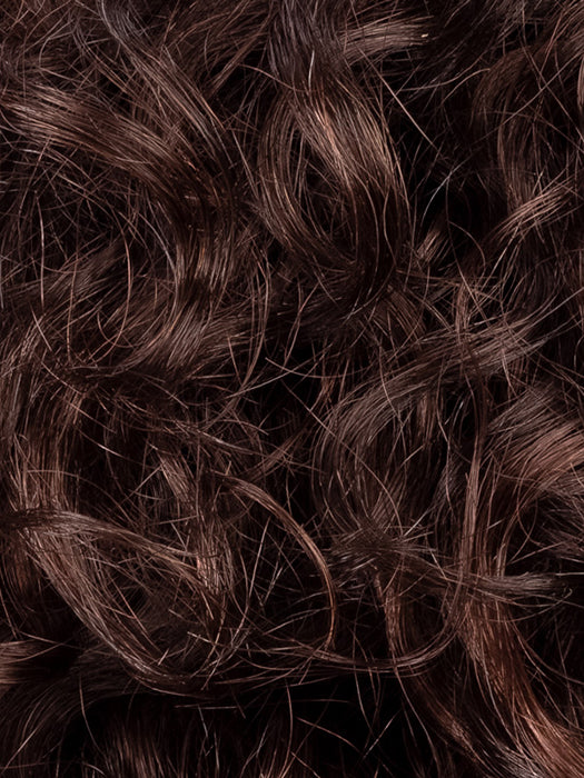 DARK CHOCOLATE ROOTED 4.33 | Dark Brown base with Light Reddish Brown Highlights with Dark Roots