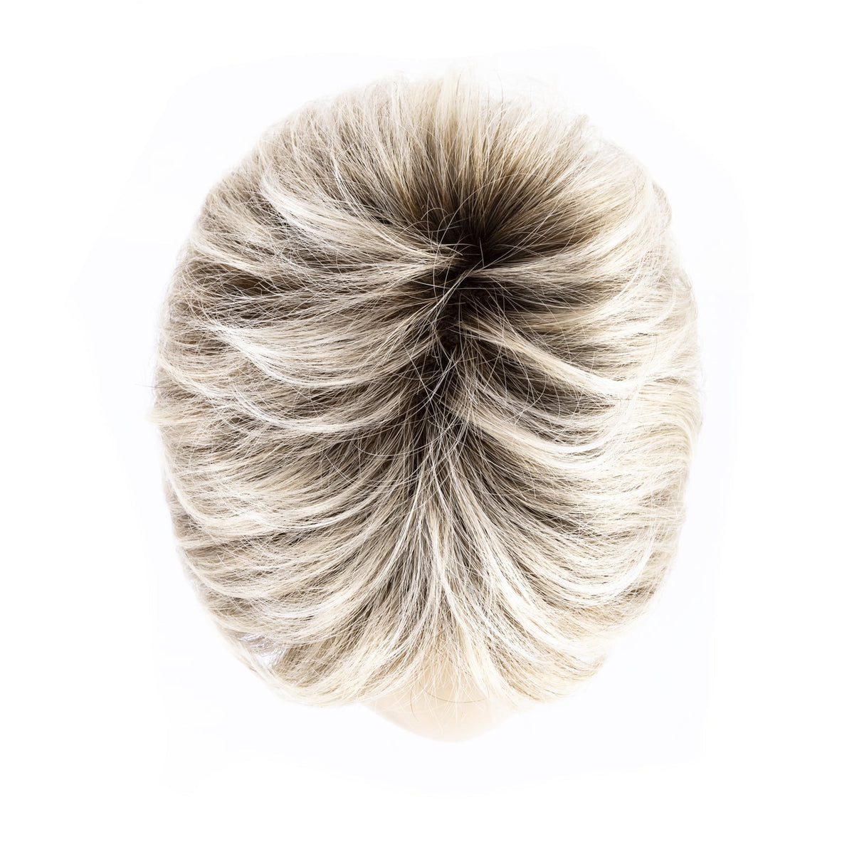 LIGHT CHAMPAGNE SHADED 23.24.60 | Lightest Pale Blonde and Lightest Ash Blonde with Pearl White Blend and Shaded Roots