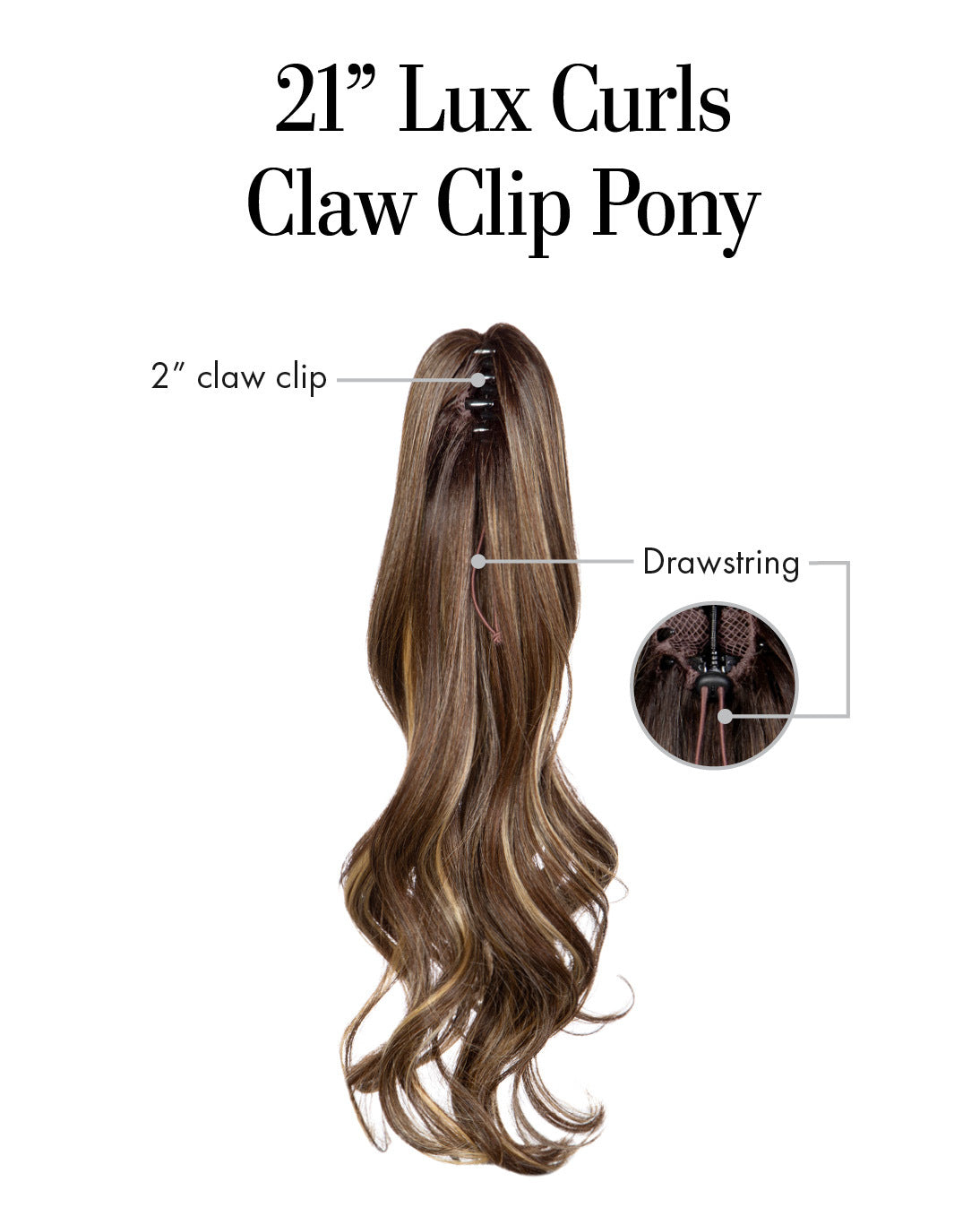 21IN Lux Curls Pony