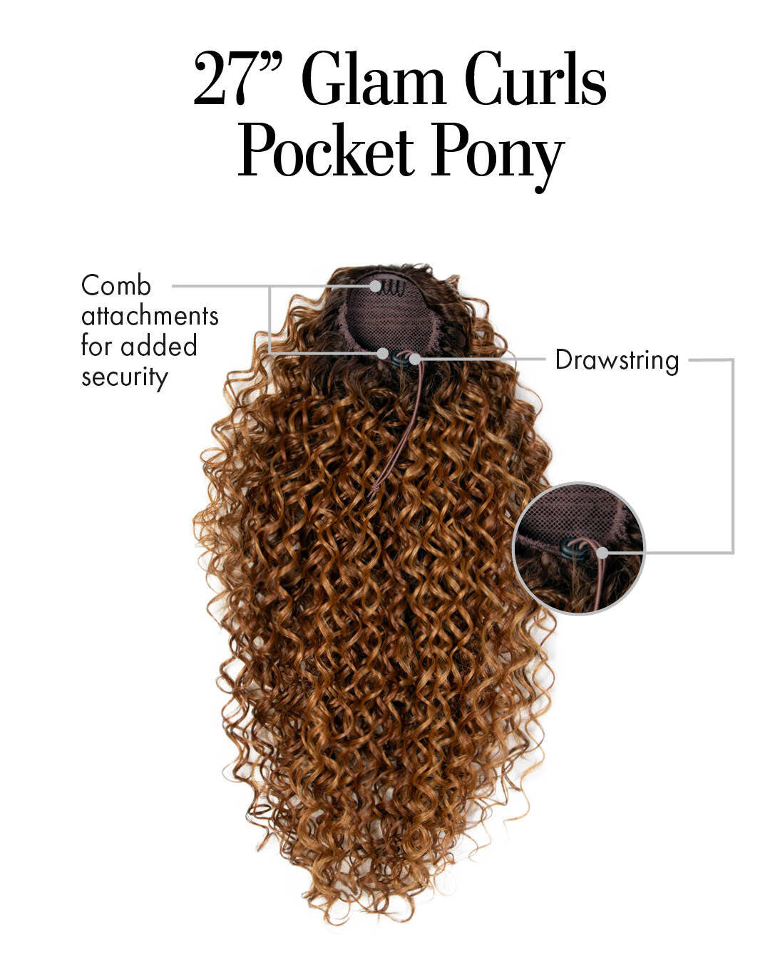 27in Glam Curls Pony