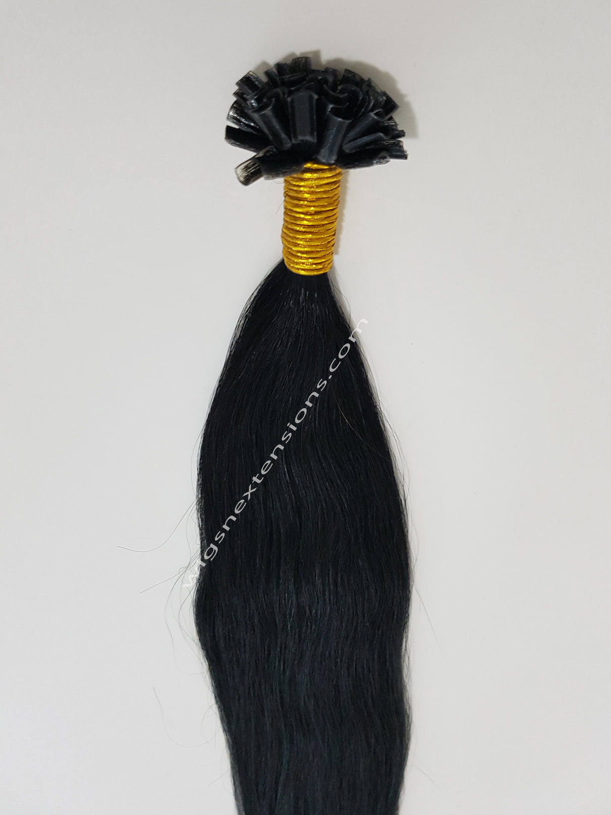 Nail/U Tip Hair Extensions Colour Jet Black # (1)  High Grade 24 Inches
