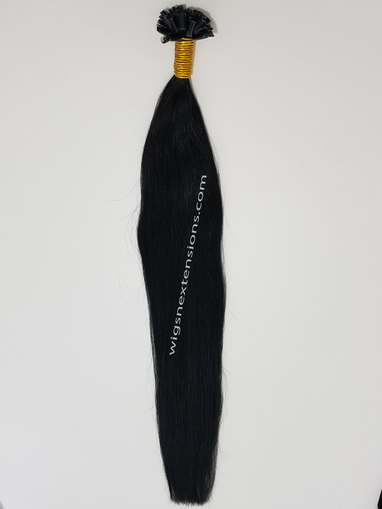 Nail/U Tip Hair Extensions Colour Jet Black # (1)  High Grade 24 Inches