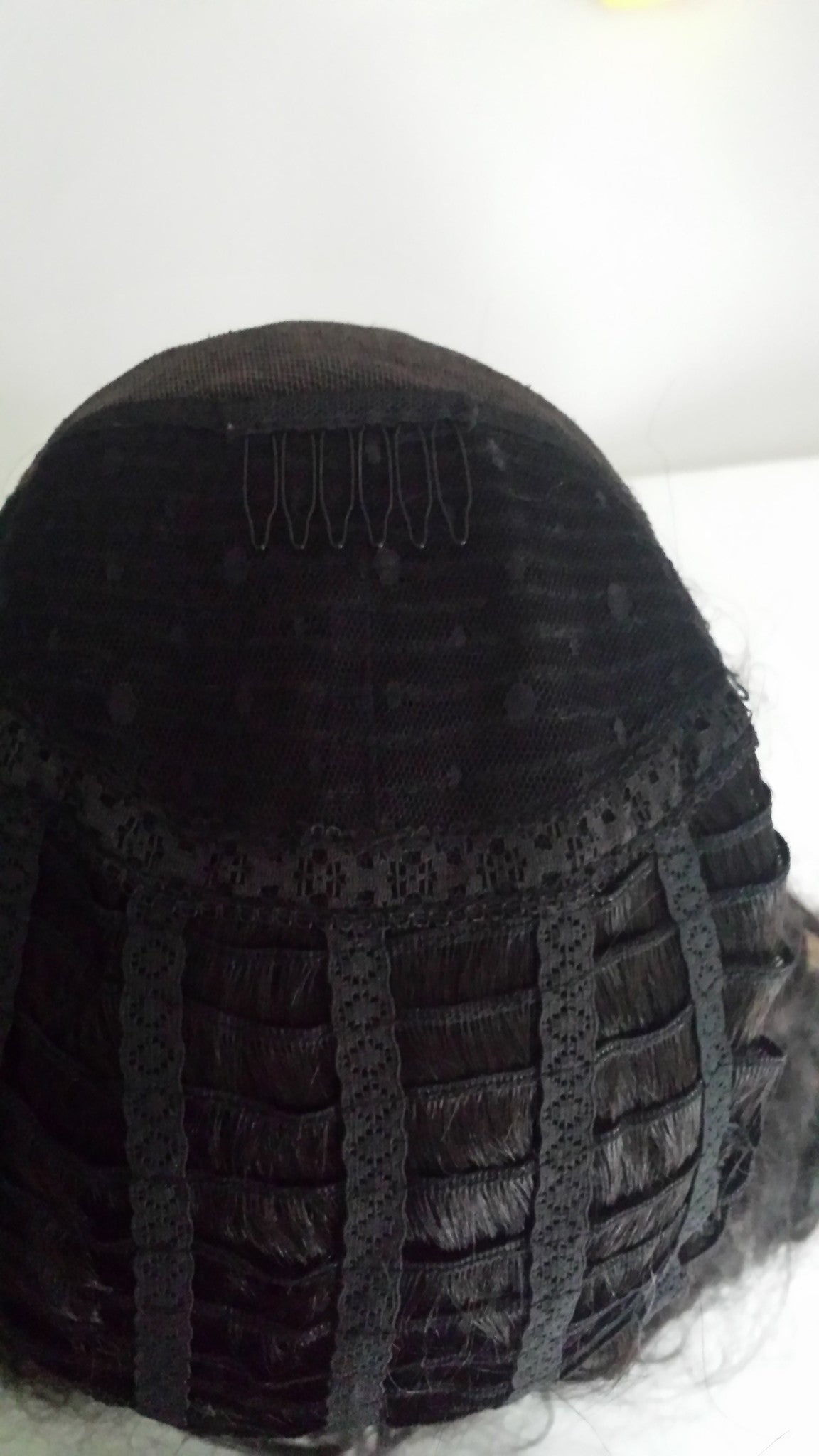 Lace Front (Swiss) Lace Wig   CURLY   Natural Black   24" Inches , Dark Brown 18" Inches GLUELESS