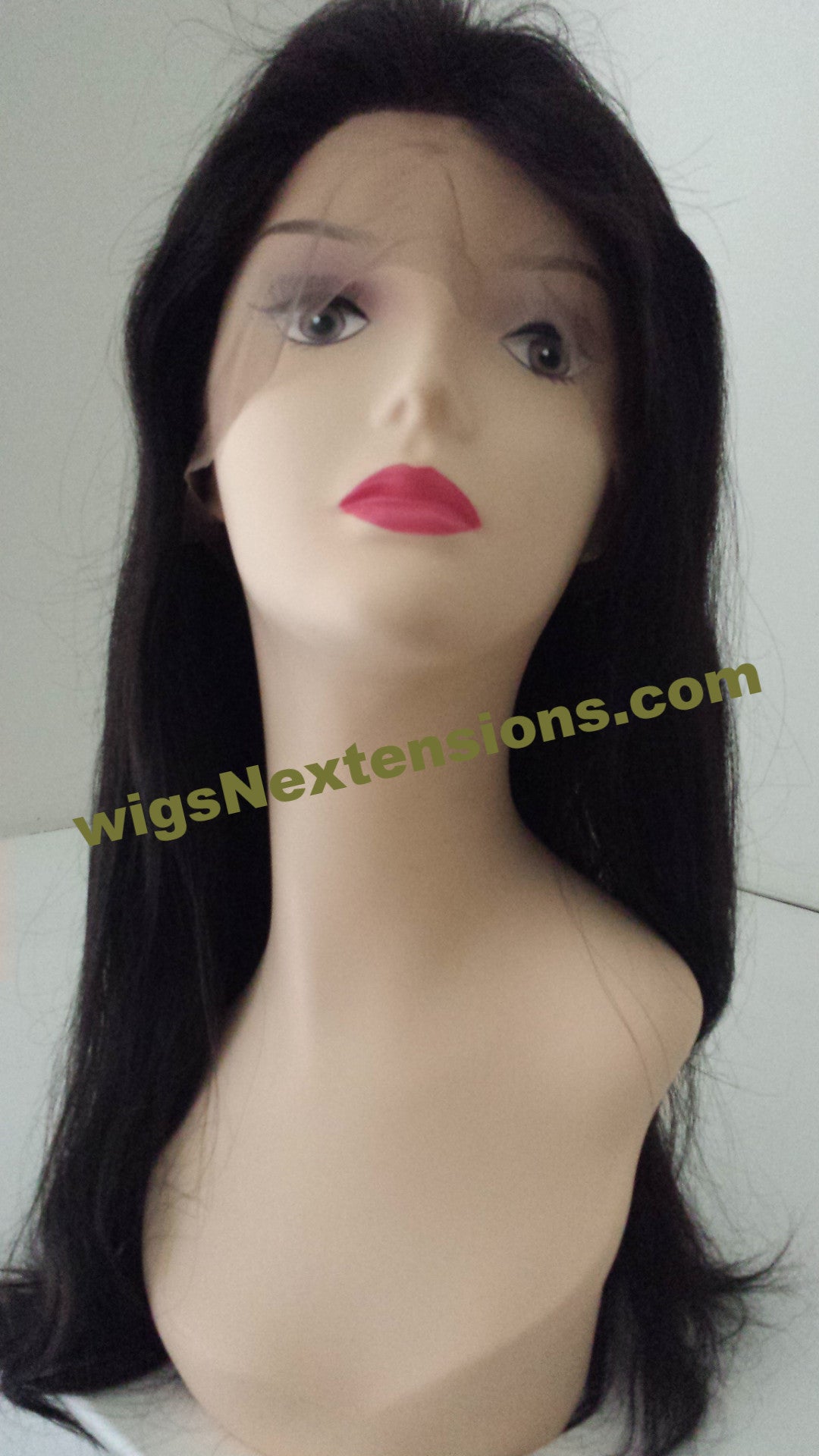 Full (Swiss) Lace Wig Straight Natural Black (1B )