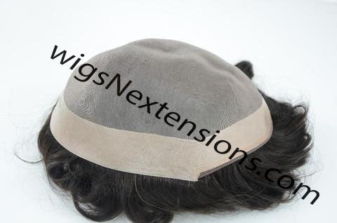 Toupees/Hairpiece, WNE-301, Mono in Center with Poly Coating around.