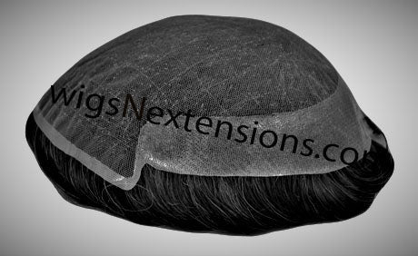 Toupees/Hairpiece, WNE-901, French Lace Poly Back, 100 % High Quality Remy Human Hair for Men