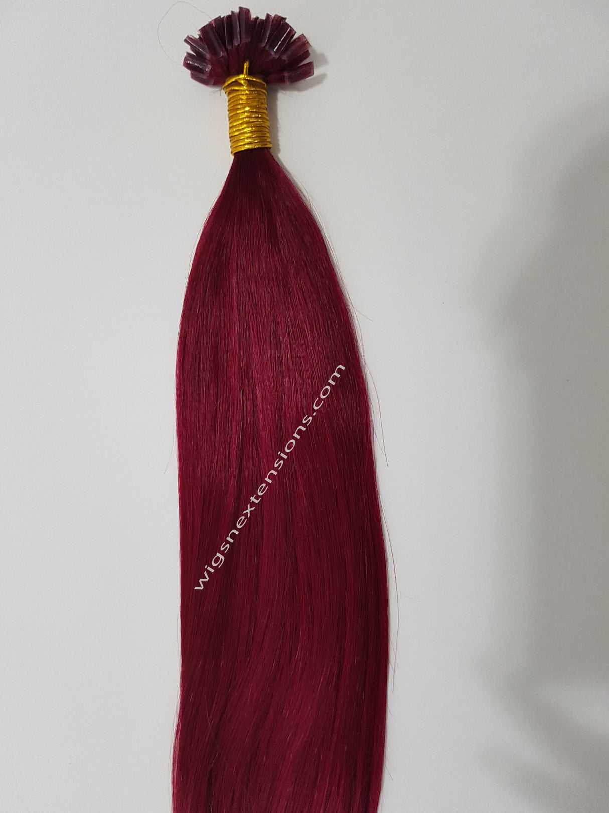 Nail/U Tip Hair Extensions Colour Burgundy  High Grade 24 Inches