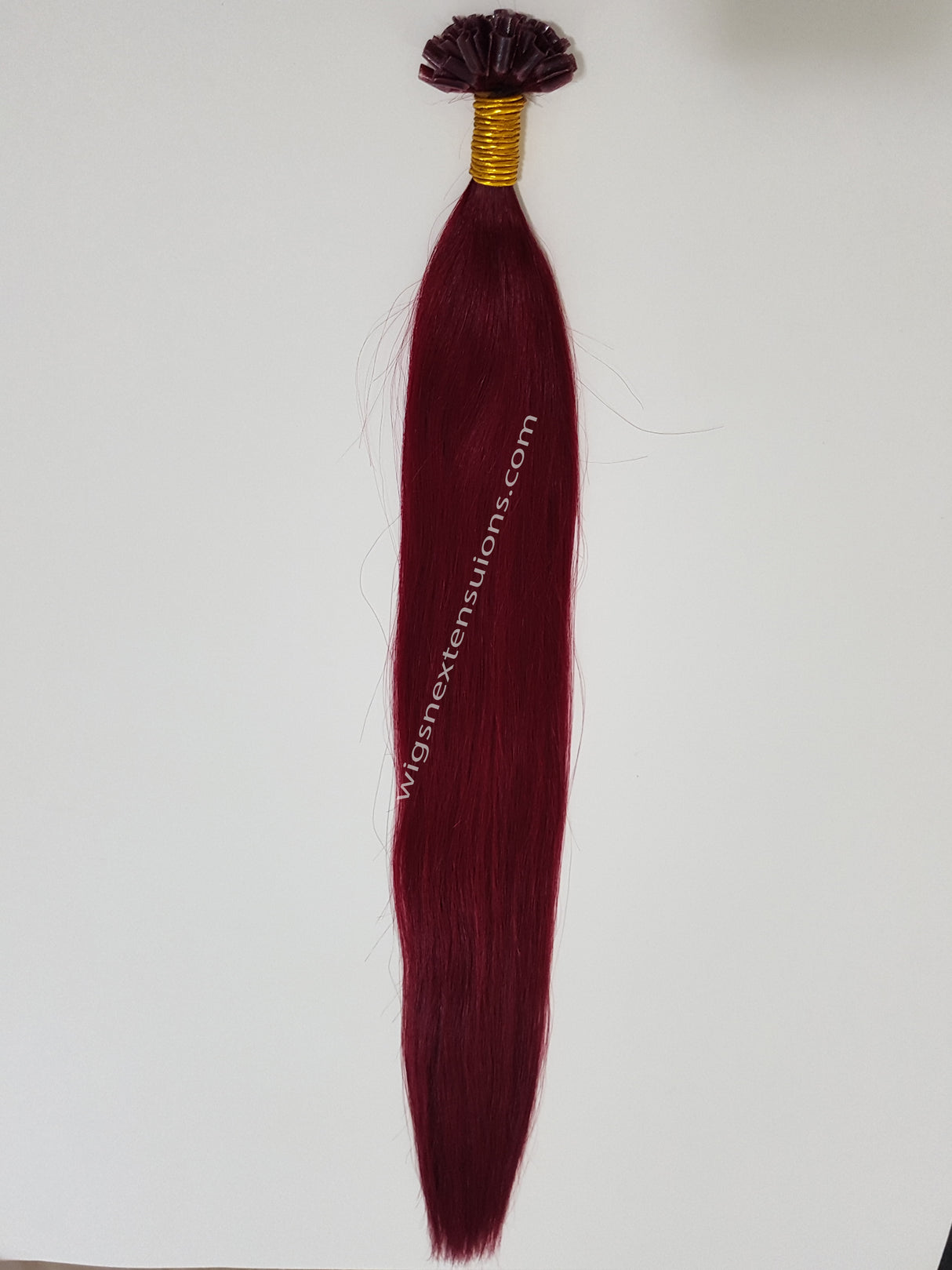 Nail/U Tip Hair Extensions Colour Burgundy  High Grade 24 Inches