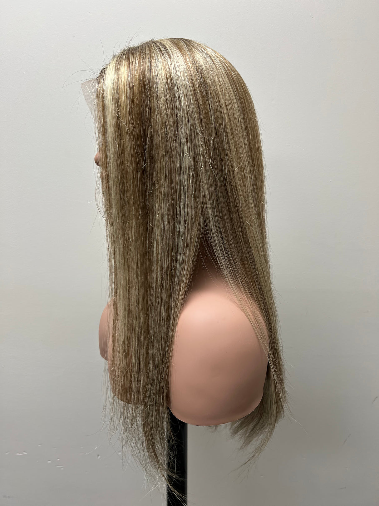 Lace Front-(Swiss) Lace Wig, 22 Inches Straight Hair Medium Head Size Glue Less