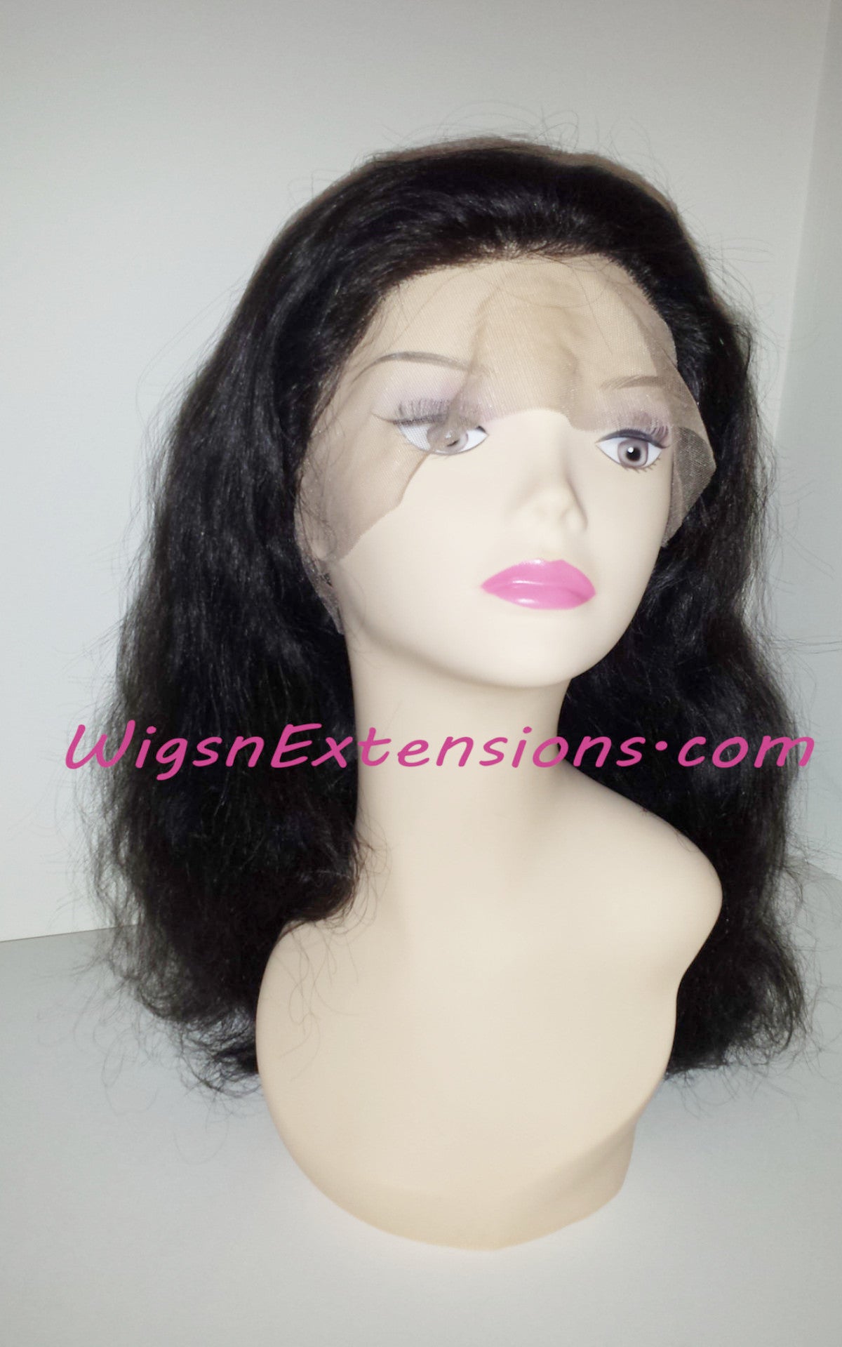 Full (Swiss) Lace Wig BodyWave Natural Black  (1B )