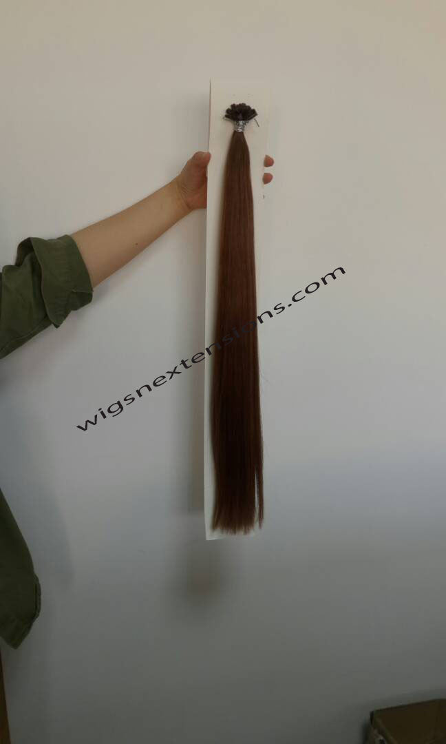 Nail/U Tip Hair Extensions Colour # 8 Grade 8A