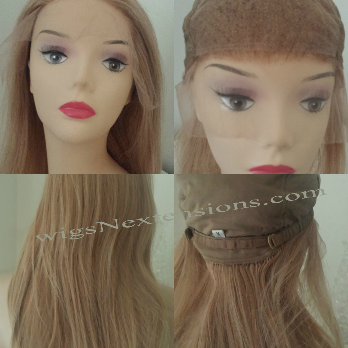 Lace Front (Swiss) Lace Wig Straight Hair Caramel #8  GLUELESS