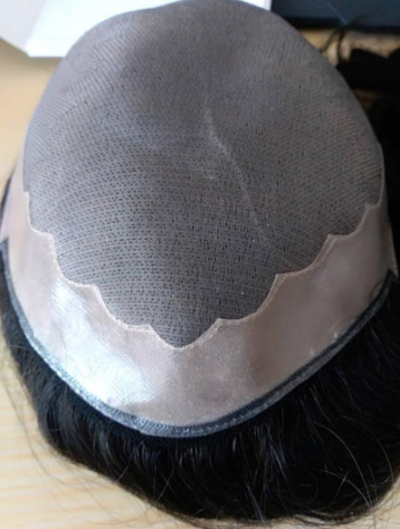 Toupees/Hairpiece, WNE-301, Mono in Center with Poly Coating around.