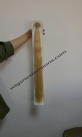 Nail/U Tip Hair Extensions Colour Bleach Blonde #613 Grade 8A  22 Inches