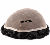 Toupees/Hairpiece, WNE-101C, FINE WELDED MONO LACE,100 % High Quality Medium Density Remy Human Hair for Men, Base Size = 8"X10"