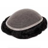 Toupees/Hairpiece, WNE-101, Full French Lace, 100 % High Quality Remy Human Hair for Men Size of Base = 8"X10"