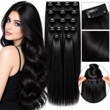 20" Clip-In Human Hair Extensions – Grade 8A Virgin Human Hair