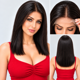 SENSATION – 12” Virgin Human Hair Swiss Lace Front Wig