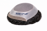 Toupees/Hairpiece, WNE-401A, Mono in Center with Poly Coating around and Lace Front. Base Size = 7"X9"