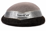 Toupees/Hairpiece, WNE501, MONO  , 100 % High Quality Remy Human Hair for Men Size(6"x8")