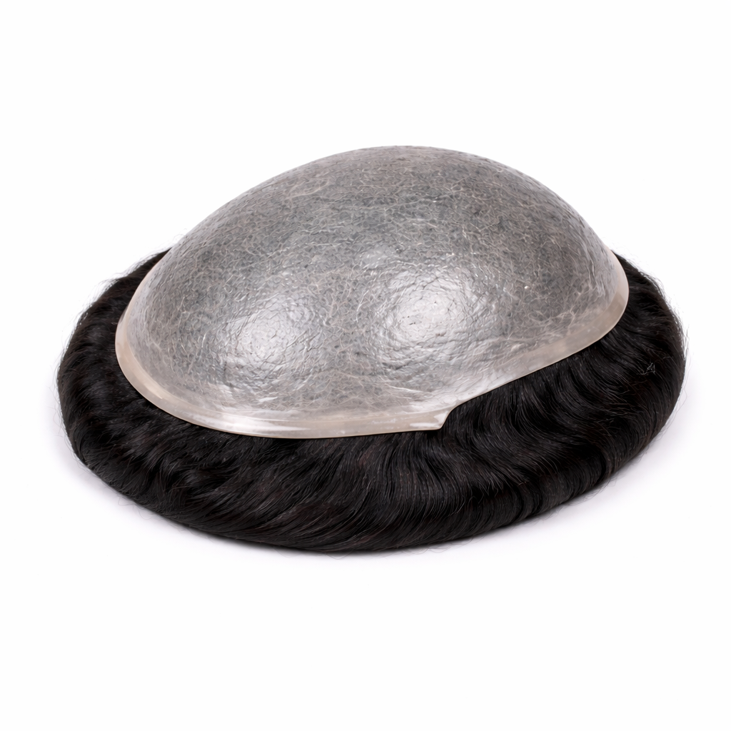 Toupees/Hairpiece, WNE-201, Full Thin Skin, 100 % High Quality Remy Human Hair for Men. Size( 8"x10")
