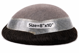 Toupees/Hairpiece, WNE501C, MONO, 100 % High Quality Remy Human Hair for Men Size(8"x10")