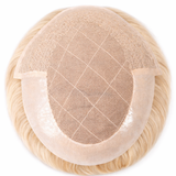 Toupees/Hairpiece, WNE-601B,French Lace, Poly Back, 100 % High Quality Remy Human Hair for Men. Base Size = 6"X9"