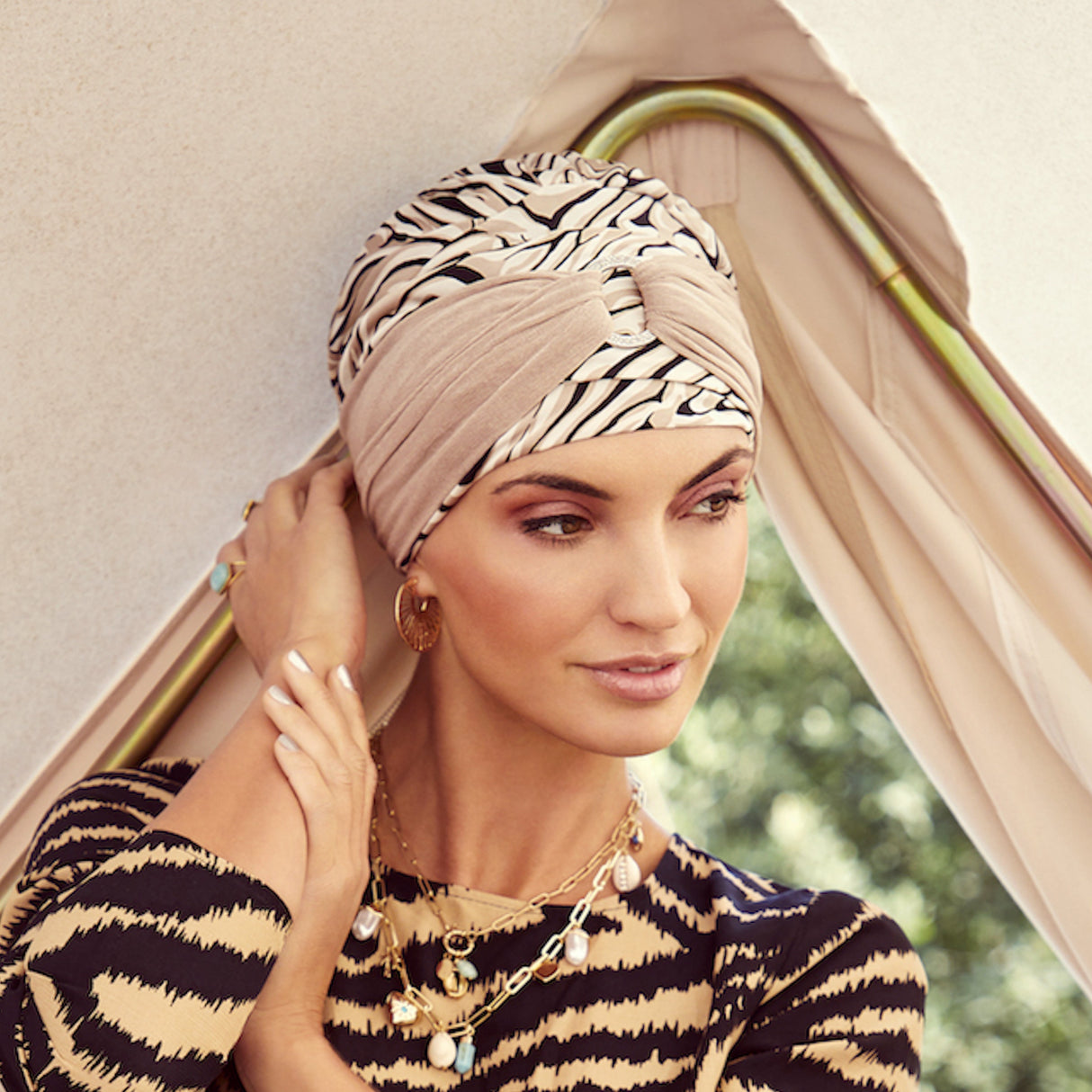 Sienna Boho Printed Turban Set 3036
