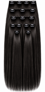 20" Clip-In Human Hair Extensions – Grade 8A Virgin Human Hair, Weight=100 GRAMS