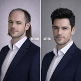 Toupees/Hairpiece, WNE-101C, FINE WELDED MONO LACE,100 % High Quality Medium Density Remy Human Hair for Men, Base Size = 8"X10"